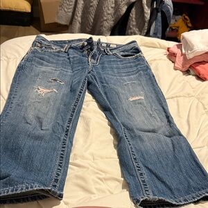 Miss Me Women's Blue Distressed Boyfriend Jeans